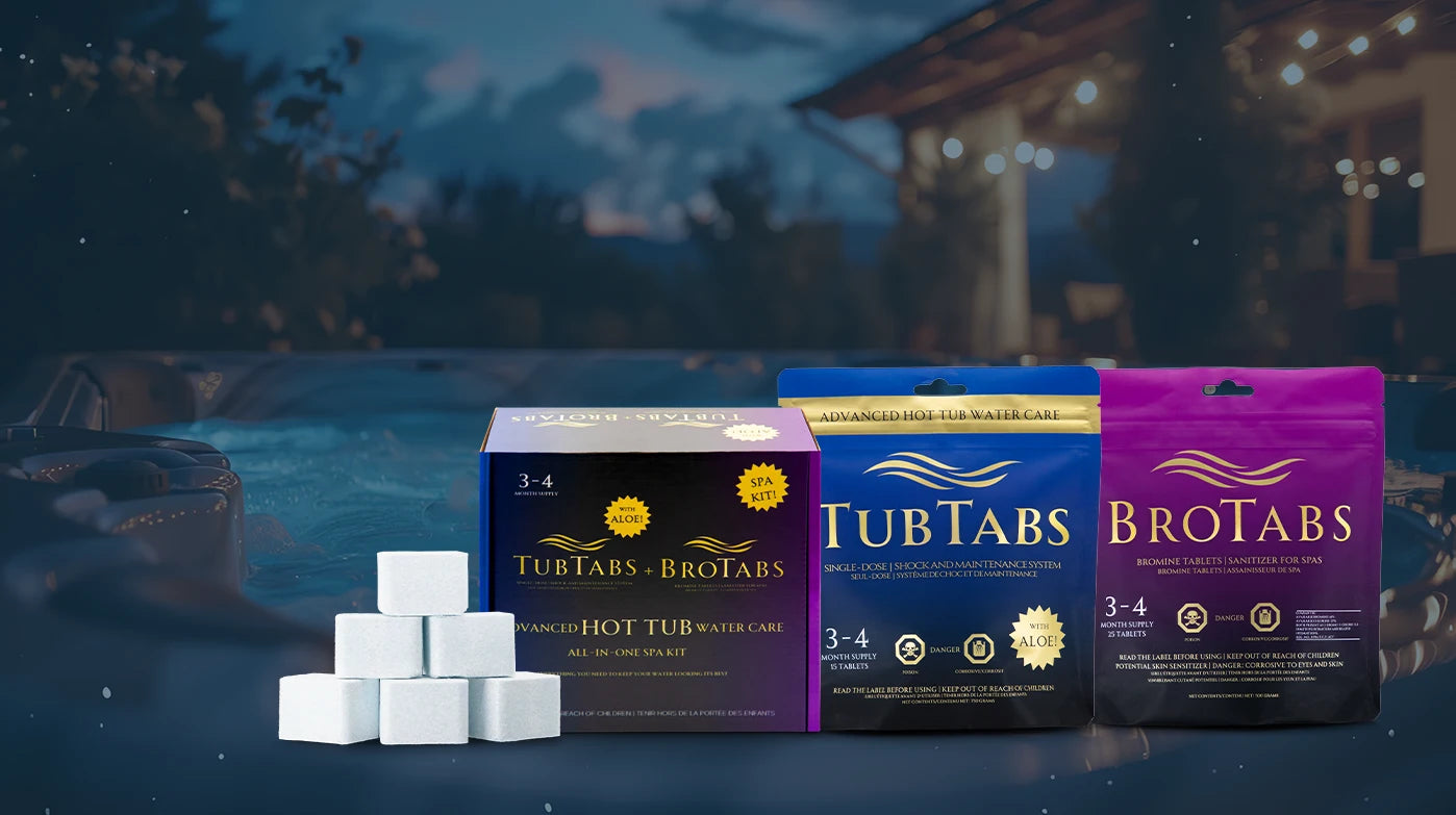 TubTabs and BroTabs water care tablets for hot tubs
